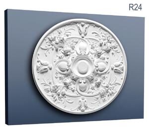 Orac R24 Luxxus Rosone da soffitto Profilo decorativo Rosone da parete in stucco Elemento decorativo classico Bianco Alta qualità | Diametro 79 Cm