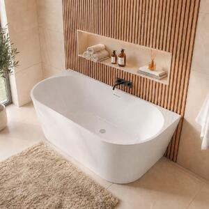Badplaats Vasca da Bagno Isia 170 x 75 x 60 cm – Vasca Angolare – Bianco Lucido