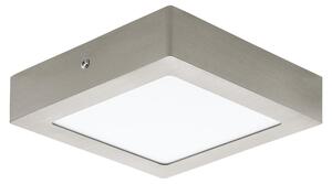 EGLO Plafoniera LED Fueva 1, plafoniera a 1 fiamma, materiale: metallo fuso, plastica, colore: nichel opaco, bianco, L: 17x17 cm, bianco caldo, lampada da corridoio