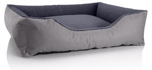Letto per cani BedDog TEDDY, divanetto per cani lavabile con bordo e cuscino, ROCK-FLOW (grigio/grigio), (XL) ca. 100x85x23 cm