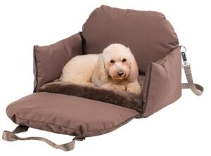 Ferplast Borsa Trasportino Cane, borsa da trasporto per cani, 52 × 46 × 35 cm, marrone