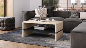 Tavolino da salotto di design "Rock", 100x60x43 cm, con ripiano
