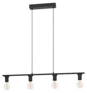 EGLO 74073 Lampada a sospensione/4 E27 NERA 'CAPOLIVERI-E'