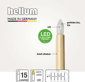 HELLUM Fata LED con 15 candele a increspatura avorio caldo 12,5m