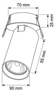 Brilagi - Faretto da incasso SELE 1xGU10/30W/230V bianco