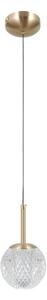 ITALUX PND-40827-1-HBR-CL - Lampada a sospensione su cavo PADRI 1xG9/5W/230V dorata