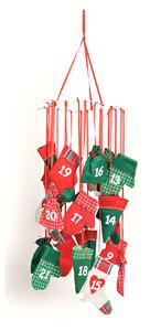 Calendario dell'Avvento a forma di stella, 80x30 cm, con tasche da riempire, calendario natalizio dell'Avvento