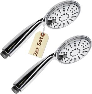 2x soffione doccia Soffione doccia a risparmio d'acqua a 3 funzioni Doccia a mano Soffione doccia Doccia anticalcare Soffione doccia