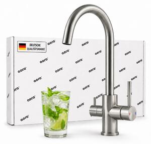 Rubinetto da cucina - Rubinetto a 3 vie - Acciaio inox 304 - Girevole a 360° - Per filtro dell'acqua e sistema a osmosi