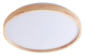 Lindby Smart LED plafoniera Mirren legno Ø39,5 cm CCT Tuya