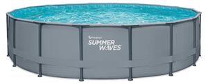 Summer Waves Elite Frame Piscina fuori terra rotonda Set completo Grigio Ø 549x132 cm