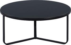 Tavolino Boston 2 in nero - vetro, metallo - H=35,5cm P=80cm