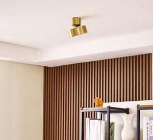 Lindby Faretto LED Nivoria, Ø 14 cm, colore oro, orientabile