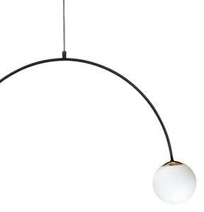Zuma Line 1222 - Lampadario a sospensione su cavo BOW 2xE14/10W/230V nero