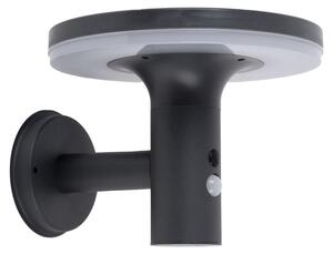Lampada da esterno solare a LED, colore antracite, con sensore di movimento, altezza 21 cm, grado di protezione IP44