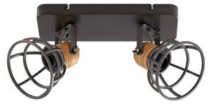 Lindby Arinthea faretto da soffitto, 2 luci, nero, acciaio, E14