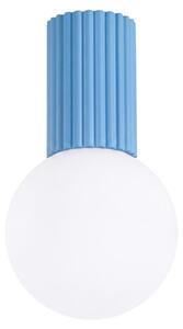 Plafoniera HALO azzurro IP44 1xG9 8W alluminio/vetro 21x12x12cm Sollux Lighting