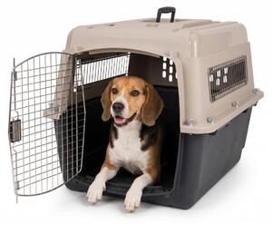 Trixie Scatola di trasporto VARI Kennel IV: 52 × 55 × 71 cm, dunkelblau/beige