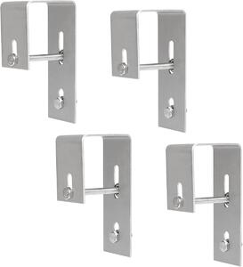 Supporto per pannelli solari da balcone, gancio di montaggio in acciaio inossidabile, colore argento, dimensioni 12x6x5 cm
