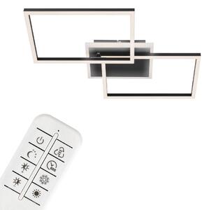 Lampada da soffitto a LED CCT dimmerabile telecomando timer 40W nero metallo Briloner