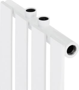 LuxeBath Stella Design radiatore a pannello attacco centrale 480 x 1800 mm Bianco con set di collegamento incl. termostato Pavimento di passaggio Bianco , senza elemento riscaldante