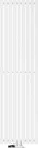 LuxeBath Stella Design radiatore a pannello attacco centrale 480 x 1800 mm Bianco con set di attacchi incl. termostato Parete d'angolo Bianco - Piatto, senza elemento riscaldante