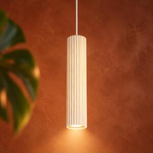 Lampada a sospensione Alluminio 8 cm di larghezza H: max. 118 cm Crema GU10 Moderno