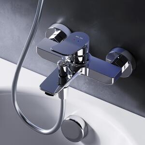 AM.PM Miscelatore per vasca Miscelatore per vasca Miscelatore monocomando cromato Rubinetti per vasca da bagno in ottone a parete