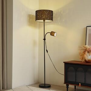 Lampada da terra Melanie Lindby, Nero, Soggiorno / Sala da pranzo, Metallo, Moderno, Lampada da terra