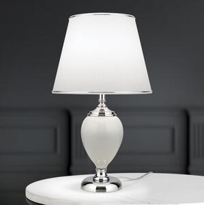 Orion LA 4-1229 - Lampada da tavolo OVUM 1xE27/40W/230V 48 cm ceramiche bianco/cromo