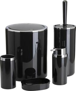 Set da bagno CARMEN 5 pz nero/cromo