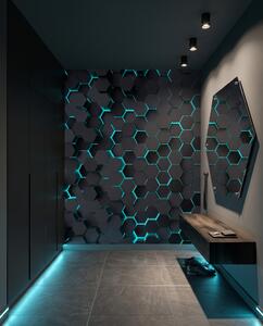 Carta da parati Luce tra esagoni, Motivi a nido d’ape, Effetto 3D, u93618 - Tapeko.it