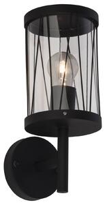 Brilliant Lampada da parete da esterni Reed nera con braccio