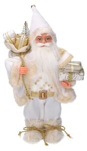 Babbo natale tessuto bianco e oro cmh30