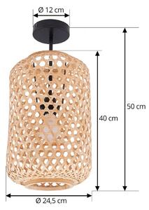 Lucande plafoniera Jorick, 1 luce, Ø 24,5 cm, bambù