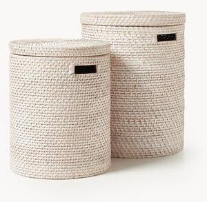 Set di 2 cesti portabiancheria con coperchio Lurdes