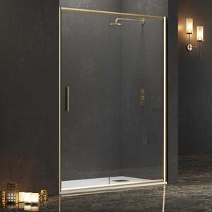 Porta doccia nicchia 100 cm profilo oro spazzolato | KEF4000 - KAMALU