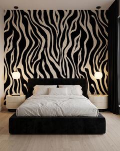 Carta da parati Zebra in ocra calda, Motivi decorativi, u99173v3 - Tapeko.it