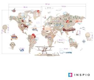 Mappa del mondo marrone - per i piccoli avventurieri