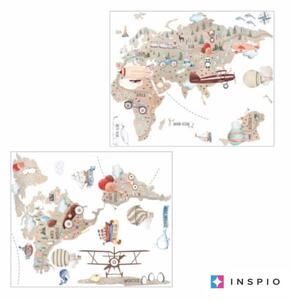 Mappa del mondo marrone - per i piccoli avventurieri