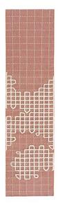 Tappeto Bandas Single Rosa Bianco Geometrico 240x60 cm