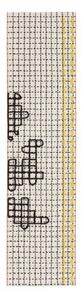 Tappeto Bandas Single Bianco Nero Geometrico 240x60 cm