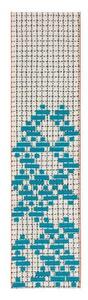 Tappeto Bandas Single C Turchese Arancione Geometrico 240x60 cm