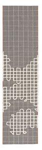 Tappeto Bandas Single a Grigio Bianco Arancione Geometrico 240x60 cm