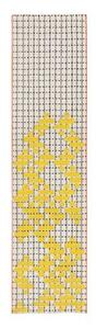 Tappeto Bandas Single Giallo Nero Geometrico 240x60 cm