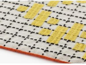 Tappeto Bandas Single Giallo Nero Geometrico 240x60 cm