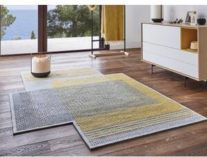 Tappeto Canevas Geo Grigio Giallo Geometrico 170x240 cm