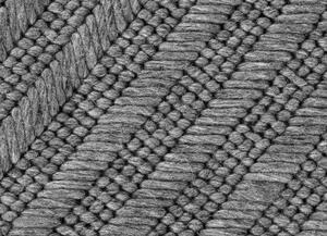 Tappeto Chaddar Grigio Scuro Geometrico 205x290 cm