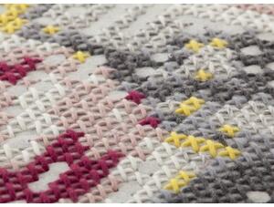 Tappeto Canevas Flowers Bianco Grigio Floreale 170x240 cm