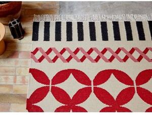 Tappeto Catania Rosso Bianco Geometrico 170x240 cm